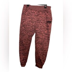 Pink and Black Zebra Print Jogger Lounge Sweatpants Size Large